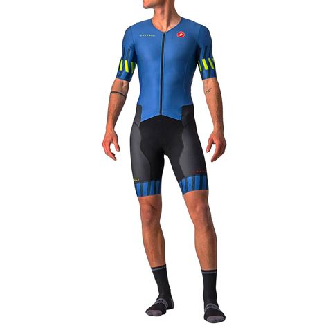 Castelli Traje Integral Manga Corta Free Sanremo 2 Azul Runnerinn