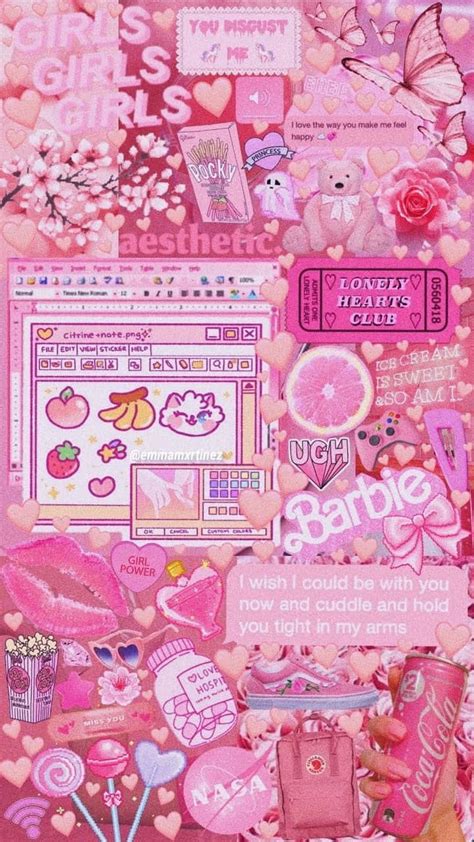 Download Glitter Barbie Aesthetic Collage Wallpaper