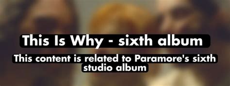 This Is Why Album Paramore Wiki Fandom