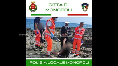 Canale 7 TV Monopoli Anziano Cade Dalla Scogliera E Viene Salvato