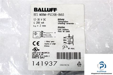 Balluff Bes M Mi Psc B Bv Inductive Sensor Platinum International