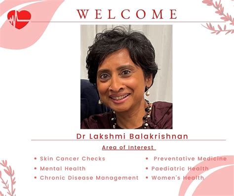 Welcome Dr Lakshmi Balakrishnan