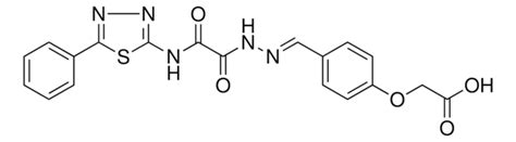 4 E OXO 5 PHENYL 1 3 4 THIADIAZOL 2 YL AMINO ACETYL HYDRAZONO