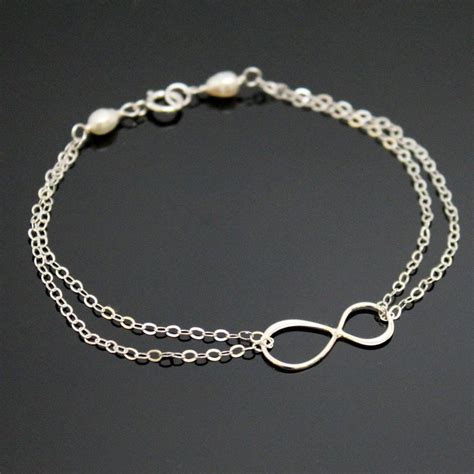 Sterling Silver INFINITY Bracelet Infinity Charm Bridesmaids