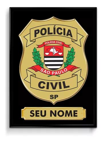 Quadro Em Tecido Super Brilho Polícia Civil De São Paulo Parcelamento