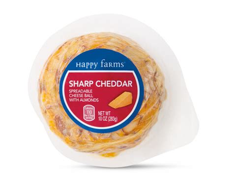 Happy Farms Sharp Cheddar Or Port Wine Deli Cheese Ball Aldi Us