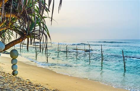 Ahangama, Sri Lanka - Resting at the Beatiful Beach of Ahangama Stock ...