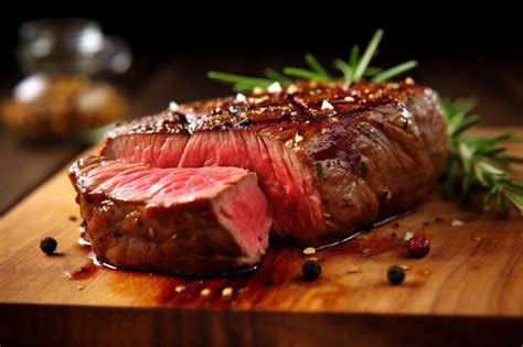 Premium Ai Image Ribeye Food Background Raw Beef Dark Red Fried Steak