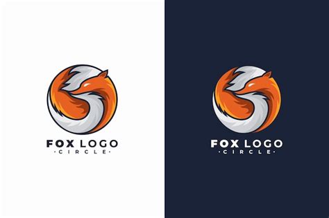 Premium Vector | Fox logo circle shape vector