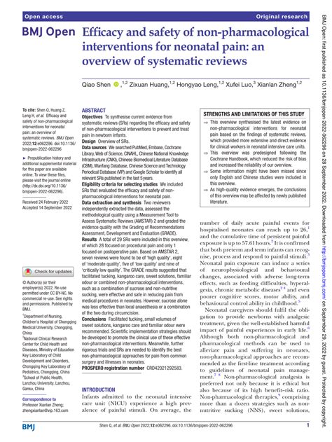 Pdf Efficacy And Safety Of Non Pharmacological Interventions For