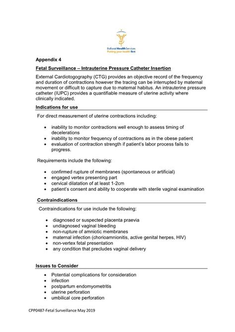 Intrauterine Pressure Catheter Insertion External Cardiotogography - DocsLib