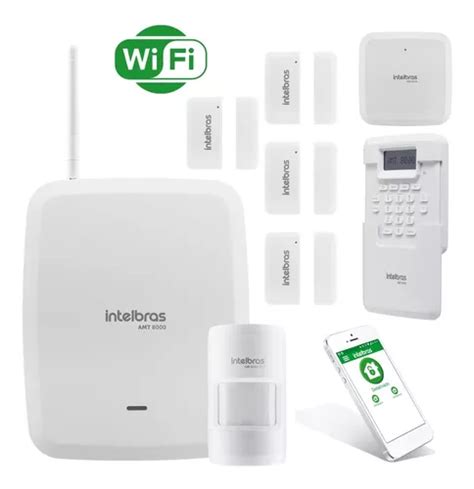 Kit Central De Alarme Sem Fio E Wi fi Amt 8000 C 5 Sensores Frete grátis