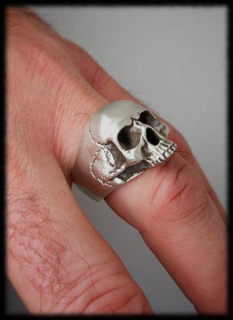 Skull Ring Sterling Silver Keith Richards Skull Ring ALL With Images