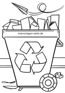 Malvorlage Umweltschutz Recycling Ausmalbild Kostenlos Herunterladen