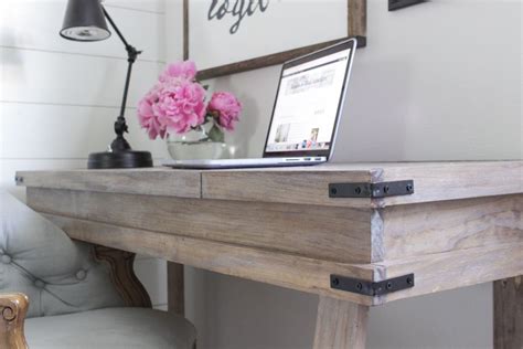 A White Washed Wood Finish With Raised Grain On A Rustic Desk