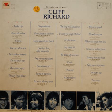 Cliff Richard Definitive Hit Album 2lp