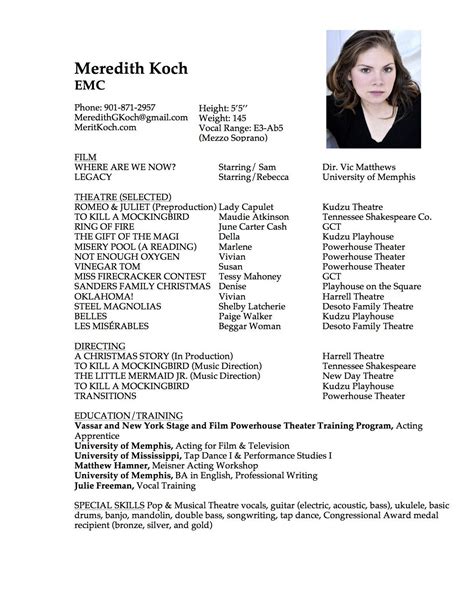 19 Acting Resume For Beginners That You Can Imitate