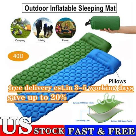 Wenzel Single Air Pad Inflatable Neverflat Fabric Sleep Pad Ebay