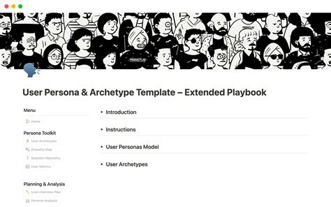 User Persona Archetype Extended Playbook Template By Product Lab