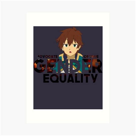 Vintage Retro Isekai Konosuba Kazuma Of Gender Equality Art Print For