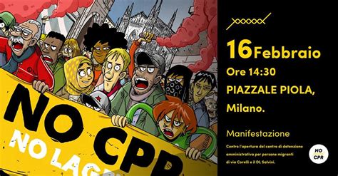 Milano Manifestazione Contro Lapertura Del Cpr E Il Decreto Salvini