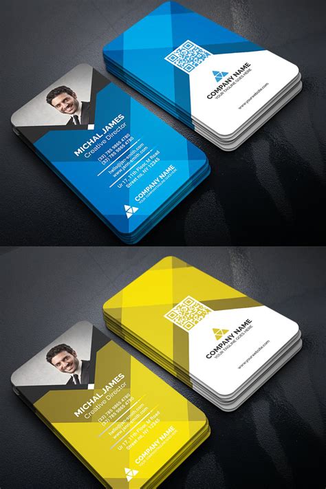 Creative Vertical Business Card Template Designs Entheosweb