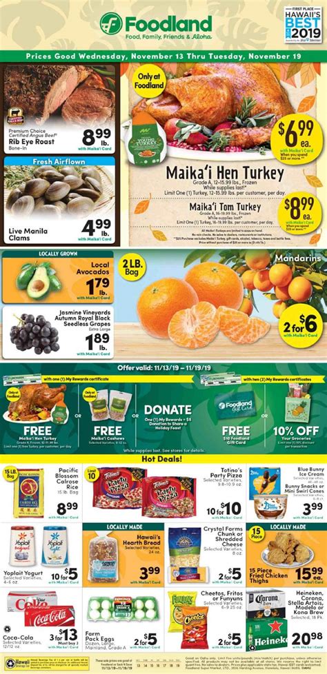 Foodland Weekly Ad Nov 13 - 19, 2019 - WeeklyAds2