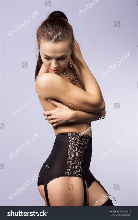 Sexy Girl Black Lingerie Stock Photo Shutterstock