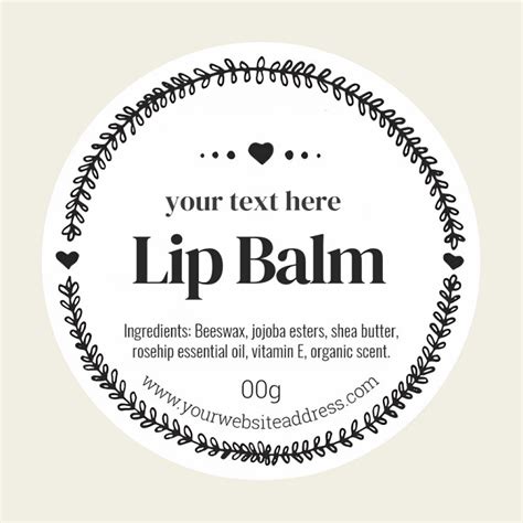 Personalized Lip Balm Labels Hot Custom Boxes