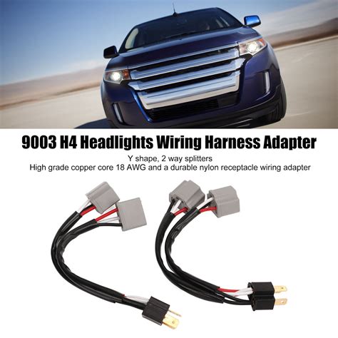 Headlight Splitter Wire 9003 H4 Headlights Wiring Harness Socket Adapter Ebay