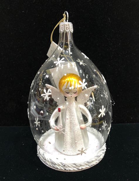 De Carlini Angel In Dome Ornament An252 1 Bethlehem Christmas Shoppe