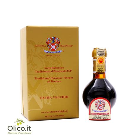 Malpighi Traditional Balsamic Vinegar Modena Dop Extra Old 100 Ml