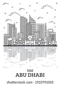 Outline Abu Dhabi United Arab Emirates Stock Vector Royalty Free