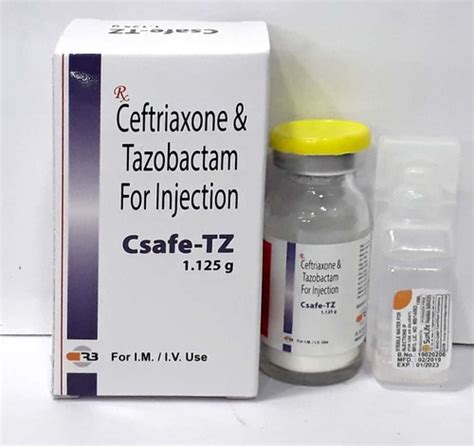 Ceftriaxone Tazobactam Injection 1 125 Gm At Best Price In Ahmedabad