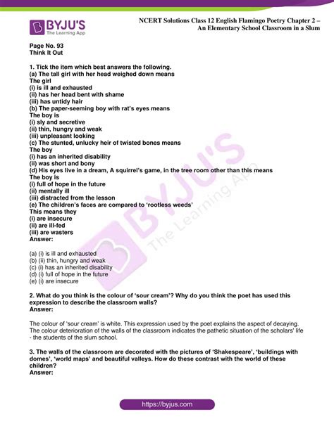 Ncert Solutions For Class English Flamingo Poetry Chapter An