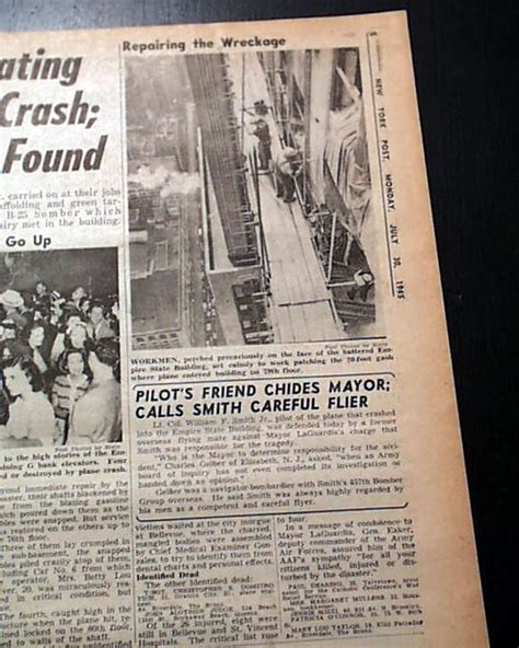 Plane Crashes Into The Empire State Building Rarenewspapers