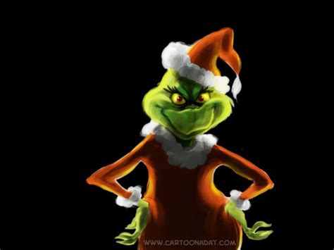 Christmas Grinch is Coming to Cartoon A Day Cartoon