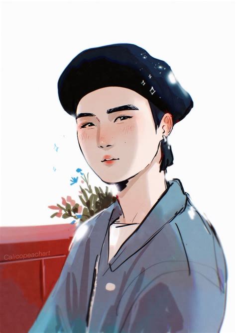 Sol On Twitter RT Calicopeachart Yoongi With A Beret Yettocome