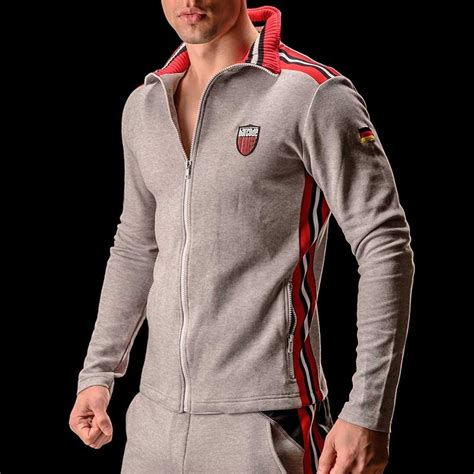 Barcode Berlin Sport Jacket Flag 90891 In Grey