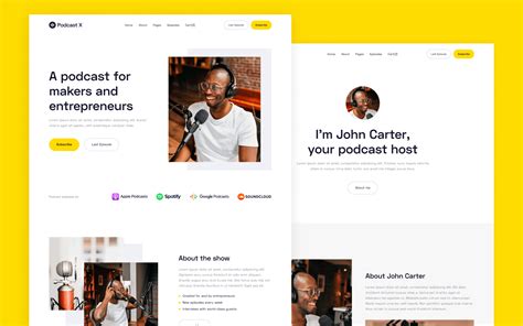 Podcast X Podcast Html Responsive Website Template