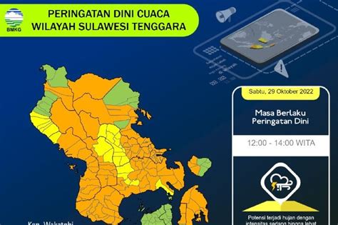 BMKG Waspadai Hujan Lebat Disertai Kilat Di 11 Wilayah Sultra ANTARA