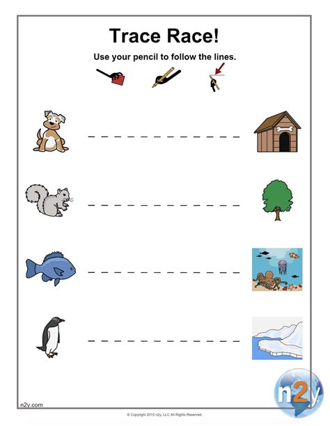 Tracing Horizontal Line Free Printable