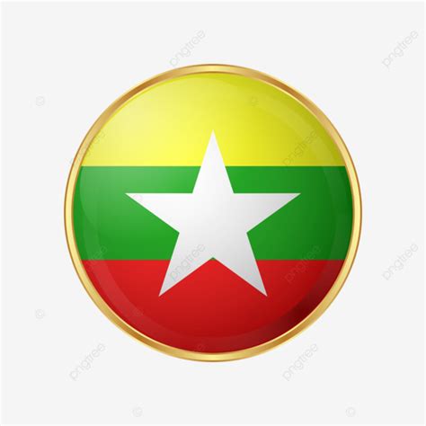 Bendera Myanmar Myanmar Bendera Nasional Png Dan Vektor Dengan