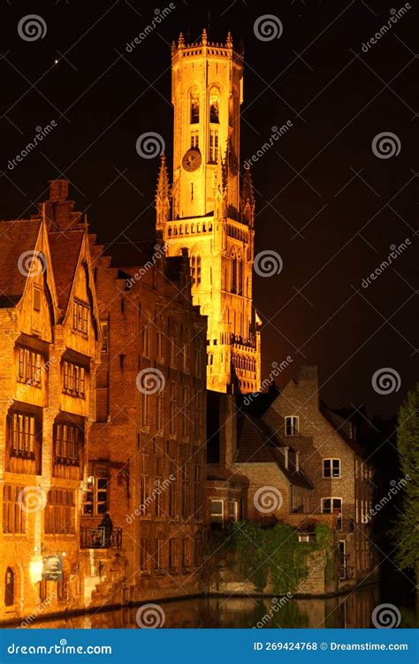 Gorgeous Bruges, Belgium. Night City. Stock Photo - Image of reflection, channels: 269424768