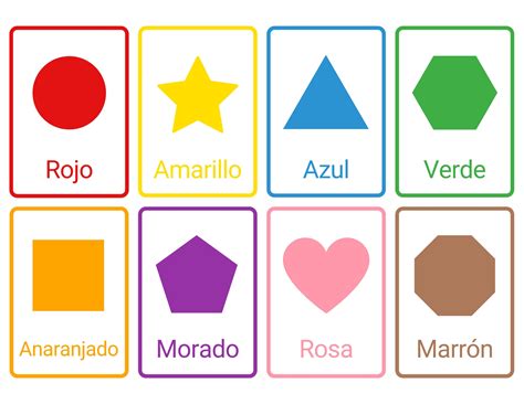 Spanish Color Flashcards Español Colores Tarjetas Didáctica Printable Imprimible Preschool