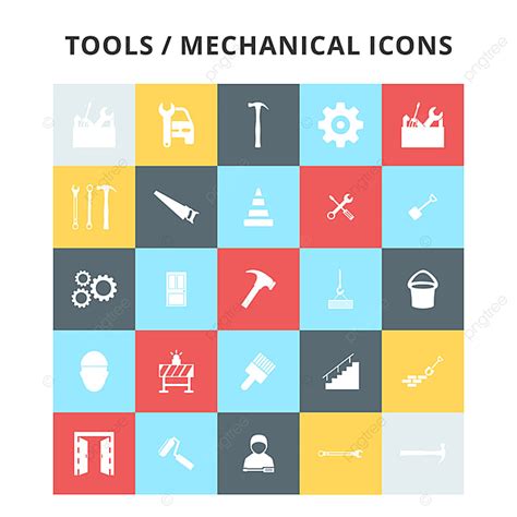 Werkzeuge Symbole Maschinenbau Ausrüstung Hammer PNG und Vektor zum