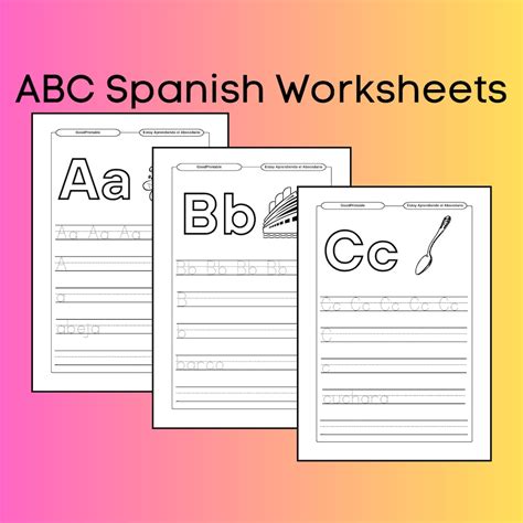 Spanish ABC Worksheets, Espanol Alphabet Tracing Workbook and Coloring ...