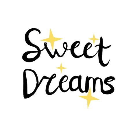 Premium Vector | Sweet dreams lettering quote with stars good night wishes concept for print