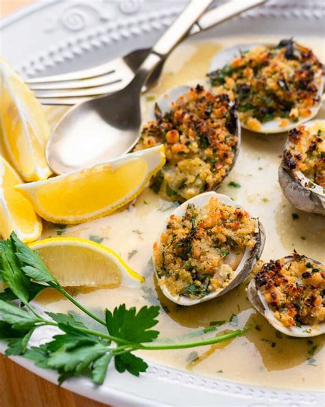 Clams Oreganata - Stuffed With Garlicky Breadcrumbs - Sip and Feast