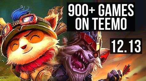 Teemo Vs Kled Top 6 Solo Kills 900 Games 12 2 4 1 0m Mastery